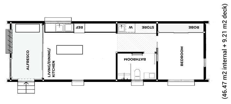 1 bedroom Novanest floor plan